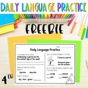 daily language review for 4th grade morning work