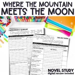 a novel study for where the mountain meets the moon