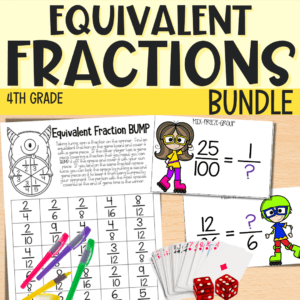 an equivalent fraction unit for teaching equivalent fractions
