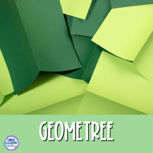 fun activities for math with a geometry bulletin board for Christmas