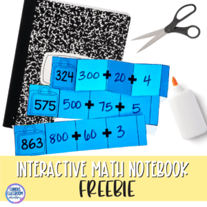 download a free math notebook activity for your math block