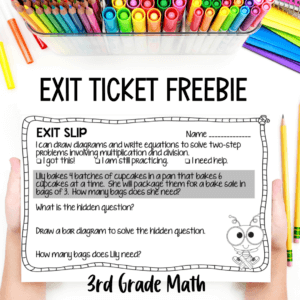 a free sample of an exit ticket to help classroom management