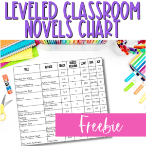 leveled list of classroom novels