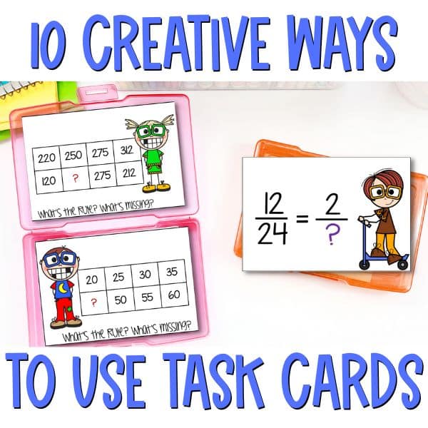 creative ways to use upper elementary task cards