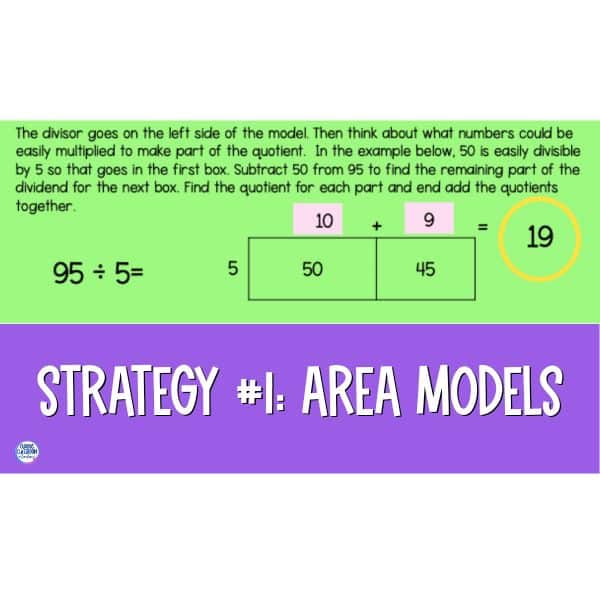 how to teach long division - area models