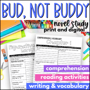 bud not buddy novel study book comprehension