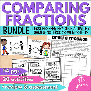 compare and order fractions lesson for 4th grade math