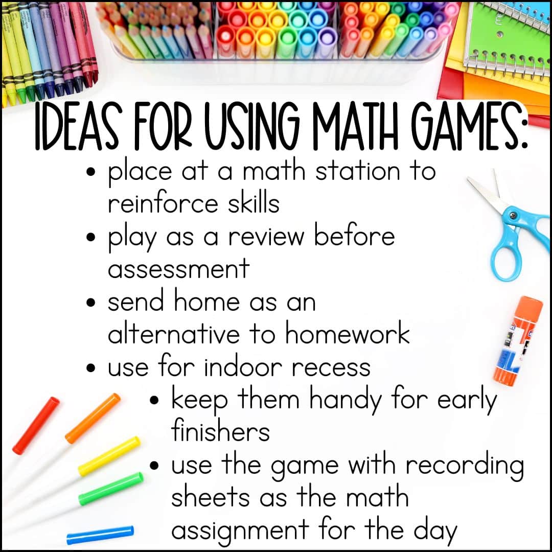 4th grade math games dice and cards
