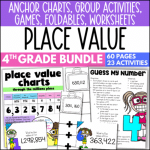 4th grade place value thru millions