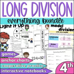 4th grade long division bundle