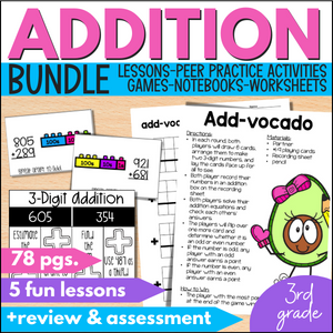 3-digit addition lessons for 3rd grade math