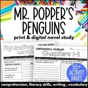 Mr. Poppers Penguins novel study