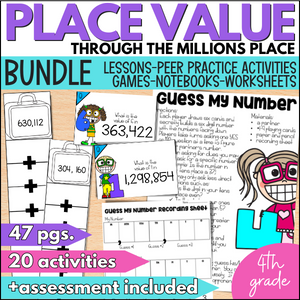 place value thru millions place