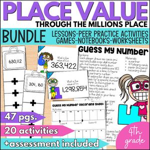 place value thru millions place