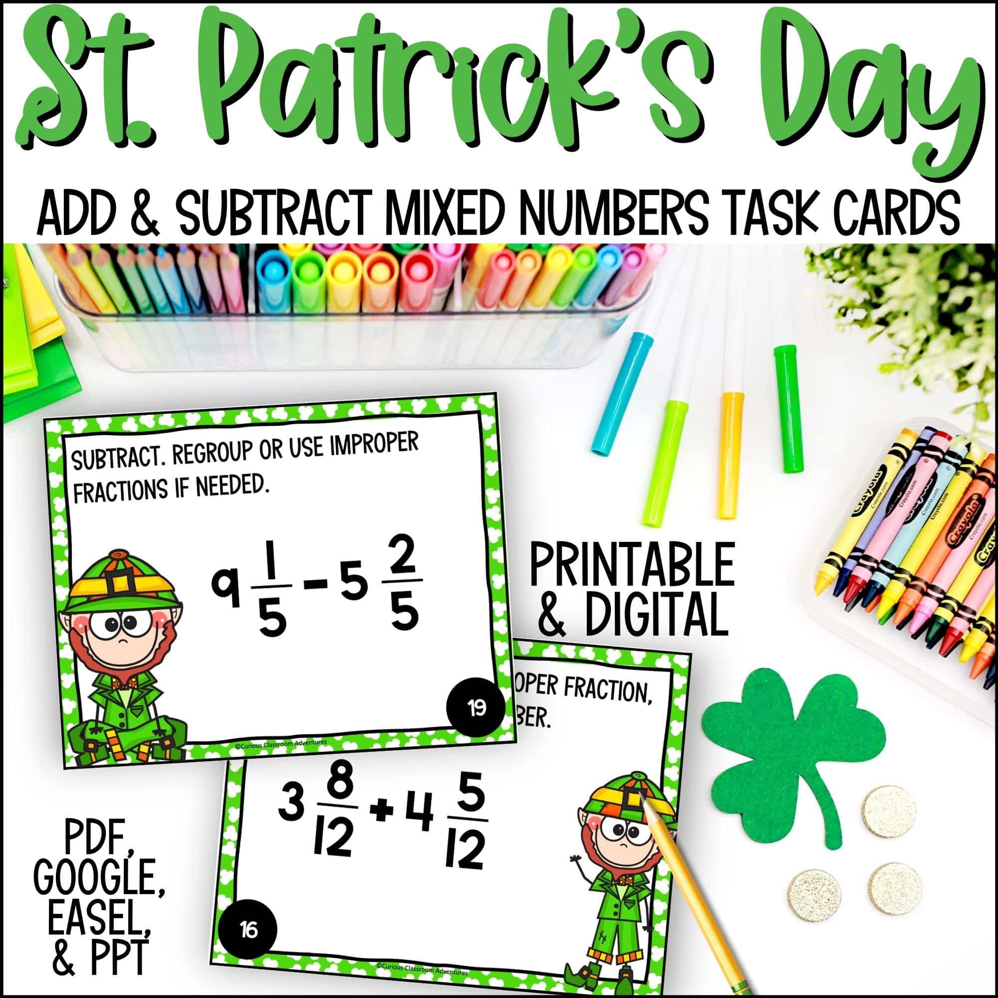 st-patrick-s-day-adding-and-subtracting-mixed-numbers-task-cards