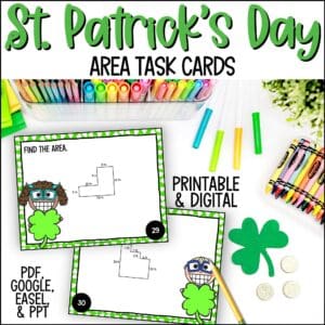 St. Patrick's Day area task cards