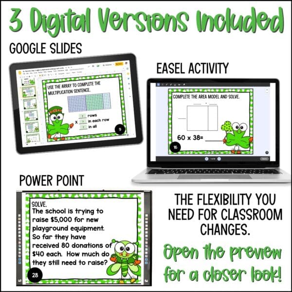 St. Patrick's Day introducing 2-digit by 2-digit multiplication task cards