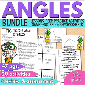 angles geometry unit for 4th grade math lessons