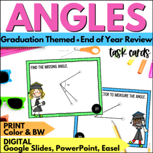 end of year angles task cards summer activities