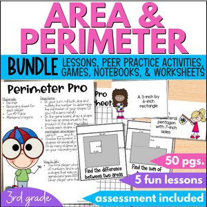 area and perimeter unit for 3rd grade math