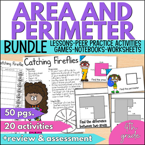 area and perimeter unit for 4th grade math lessons