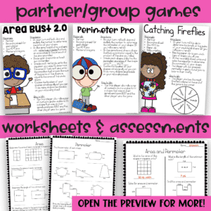 Area and Perimeter Unit - 4th Grade Math - Curious Classroom Adventures