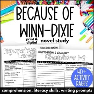 because of winn dixie novel study