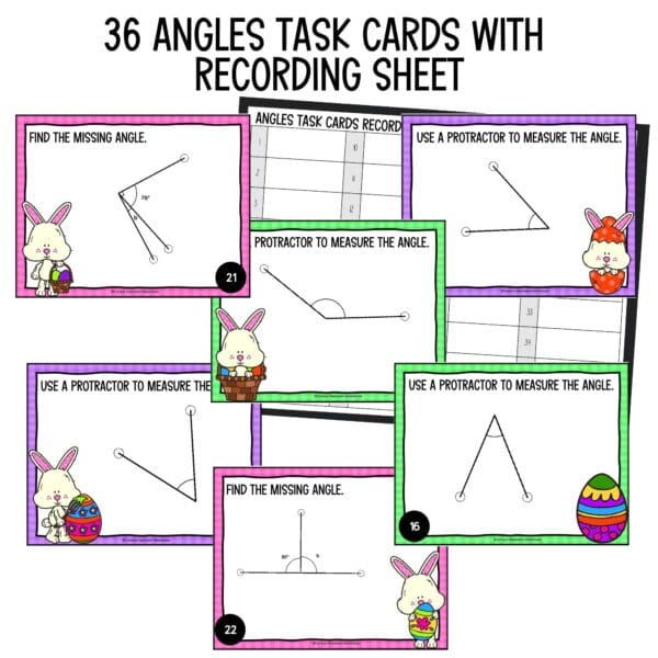 easter angles task cards for spring