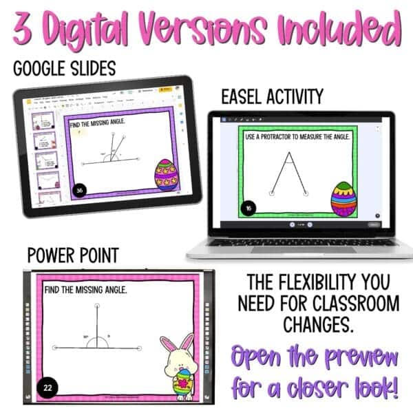 easter angles task cards for spring