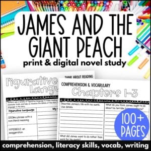 james and the giant peach novel study