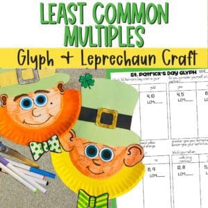 least common multiples st. patrick's day leprechaun math craft