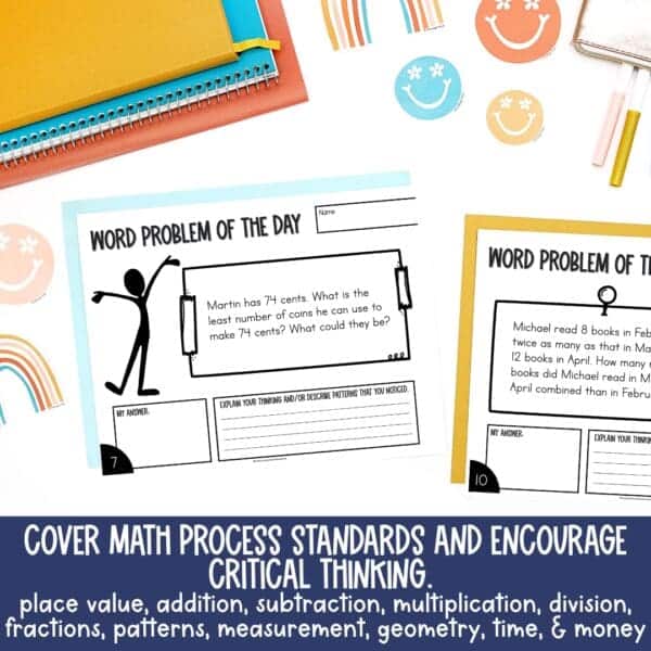 math talks - number talks - word problem of the day