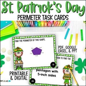 st. patrick's day perimeter task cards