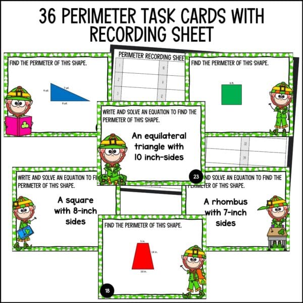 st. patrick's day perimeter task cards