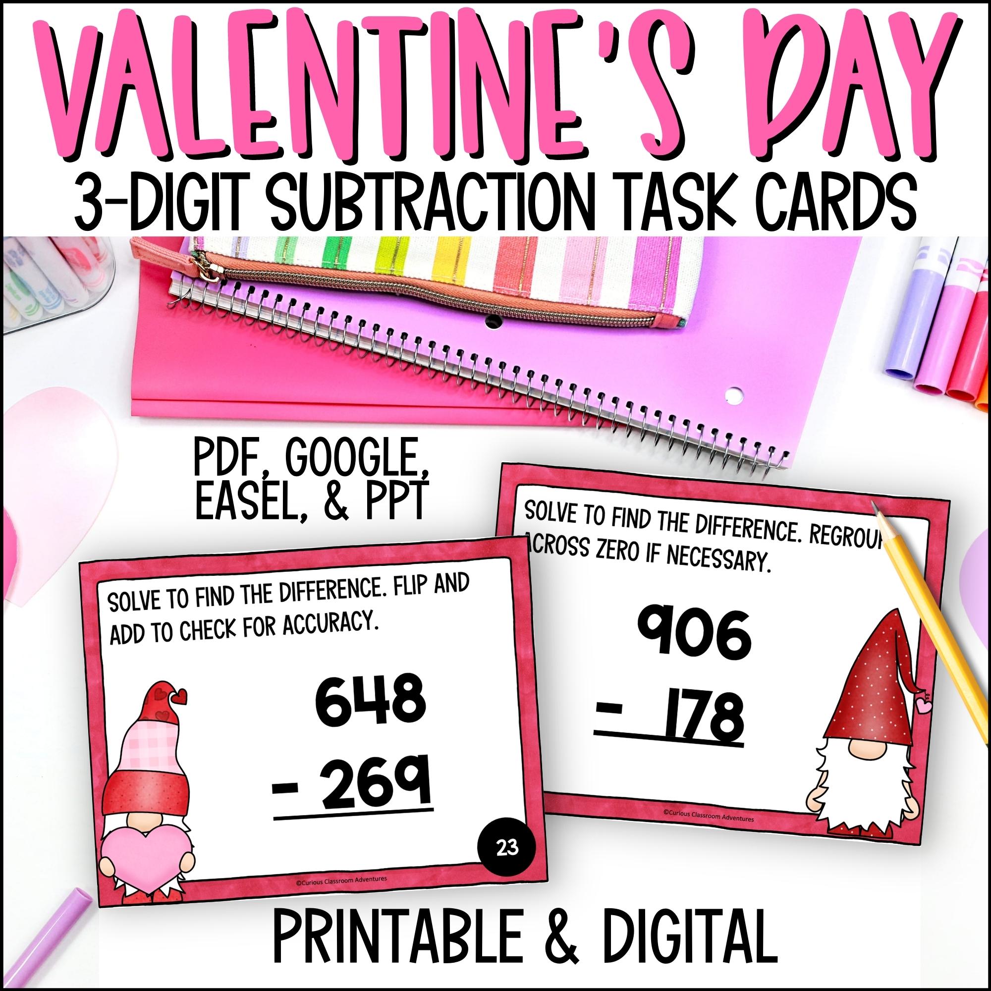 2 Digit Subtraction - Flip It Card Game