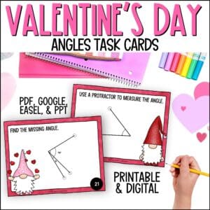 Valentine's Day Angles Task Cards
