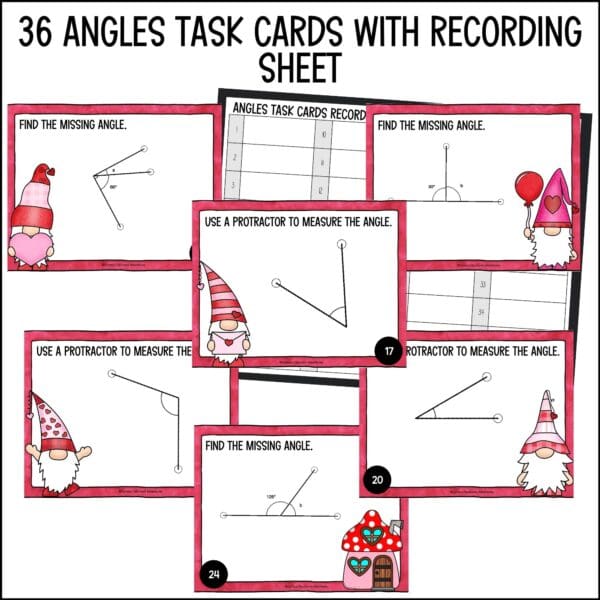 Valentine's Day Angles Task Cards