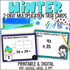 Winter 2-digit by 2-digit Multiplication