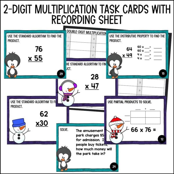 Winter 2-digit by 2-digit Multiplication