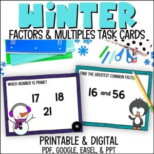 Winter Factors and Multiples task cards