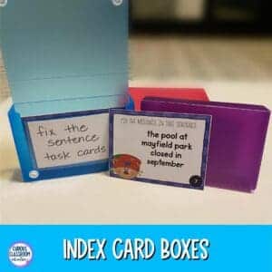 keeping task cards organized