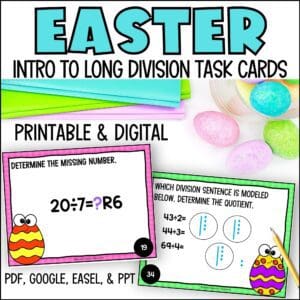 Easter Introducing long division task cards