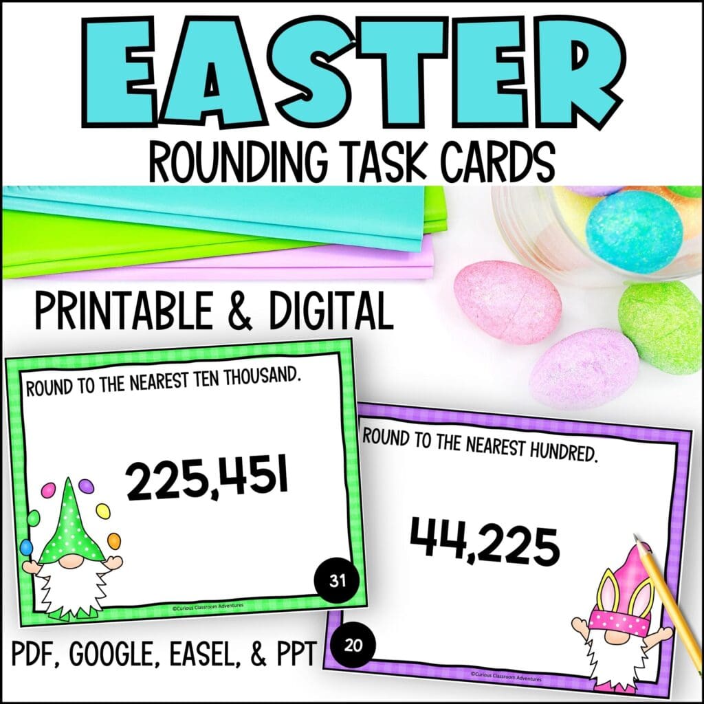 Easter Rounding Task Cards - Curious Classroom Adventures
