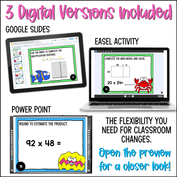 end of year intro to 2-digit multiplication task cards summer activities