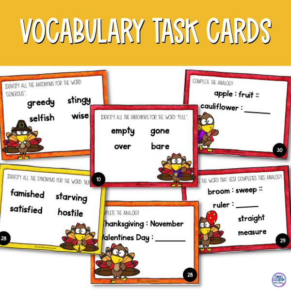 vocabulary practice for upper elementary