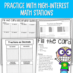 fractions as decimals teaching ideas