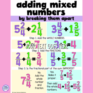 how to teach adding mixed numbers