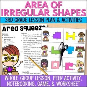 area of irregular shapes 3rd grade lesson