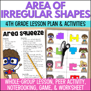 area of irregular shapes 4th grade lesson