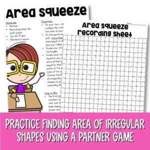 how to teach area of irregular shapes